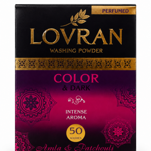 Lovran Washing Powder Color & Dark Amla & Patchouli – proszek do prania 50 prań