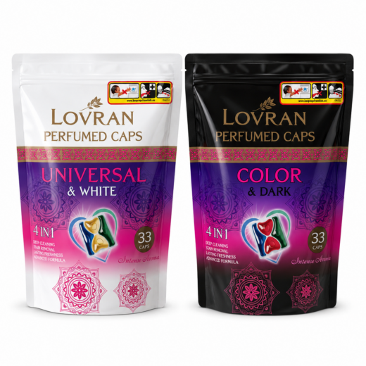 Lovran Perfumed Caps 4in1 – kapsułki do prania 33 szt. – różne warianty